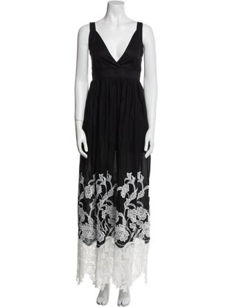 Anne Fontaine Lace Pattern Long Dress