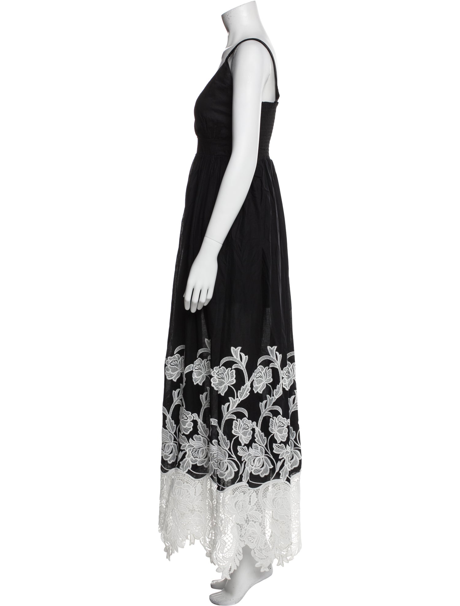 Anne Fontaine Lace Pattern Long Dress