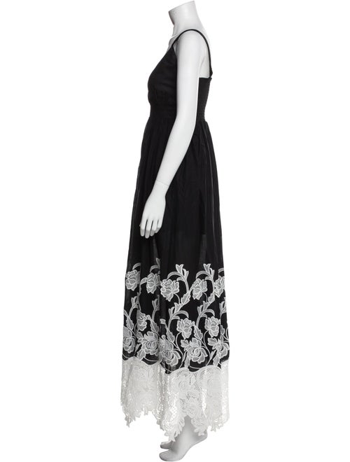 Anne Fontaine Lace Pattern Long Dress