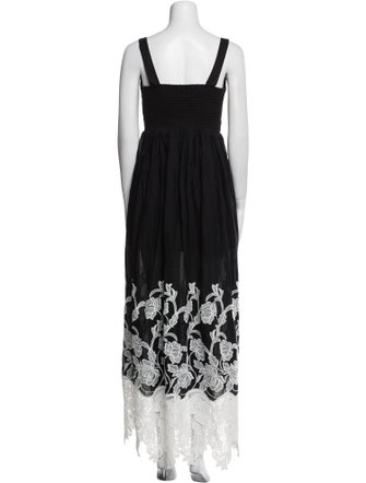 Anne Fontaine Lace Pattern Long Dress