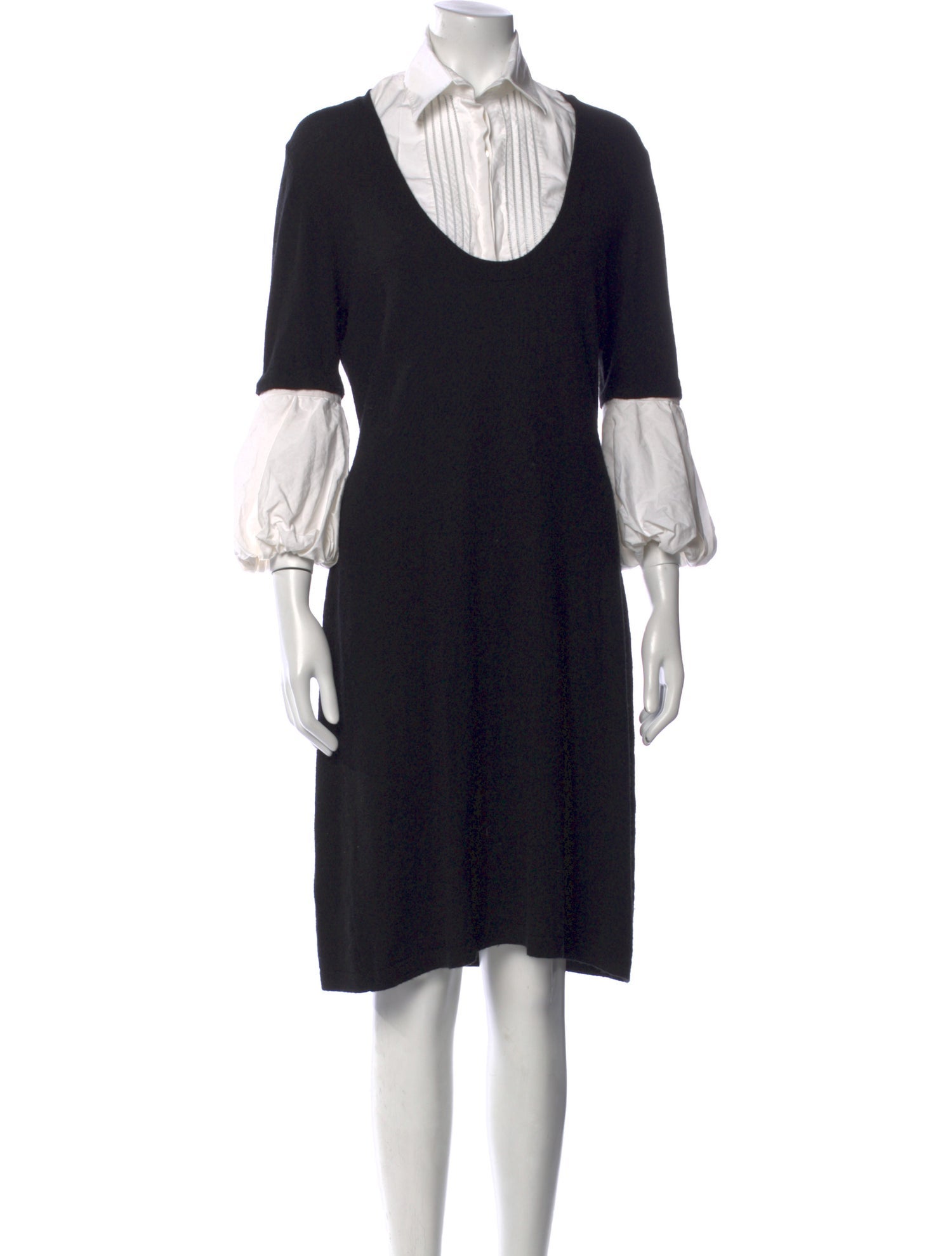 Anne Fontaine Wool Knee-Length Dress