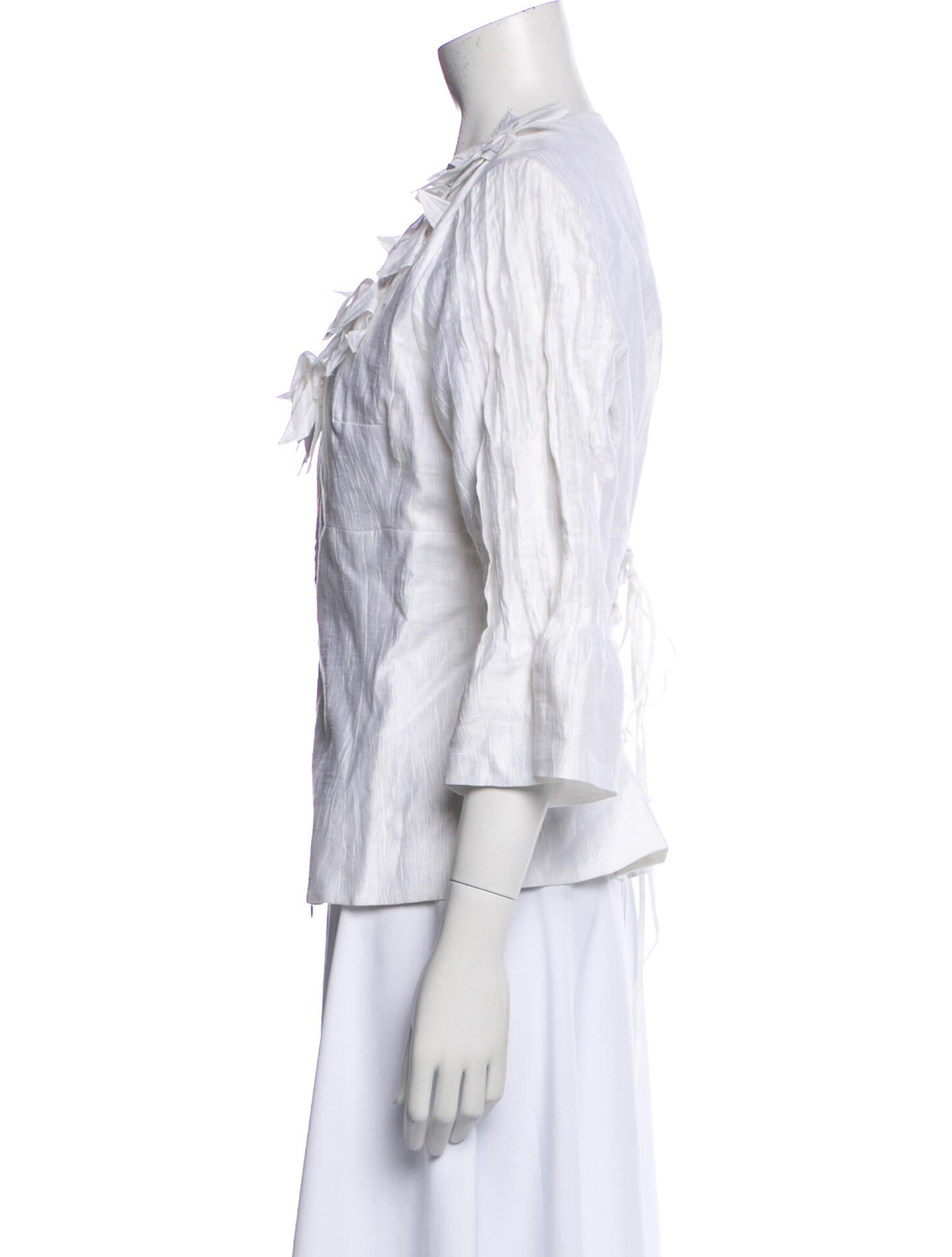 Anne Fontaine Linen V-Neck Blouse w/ Tags