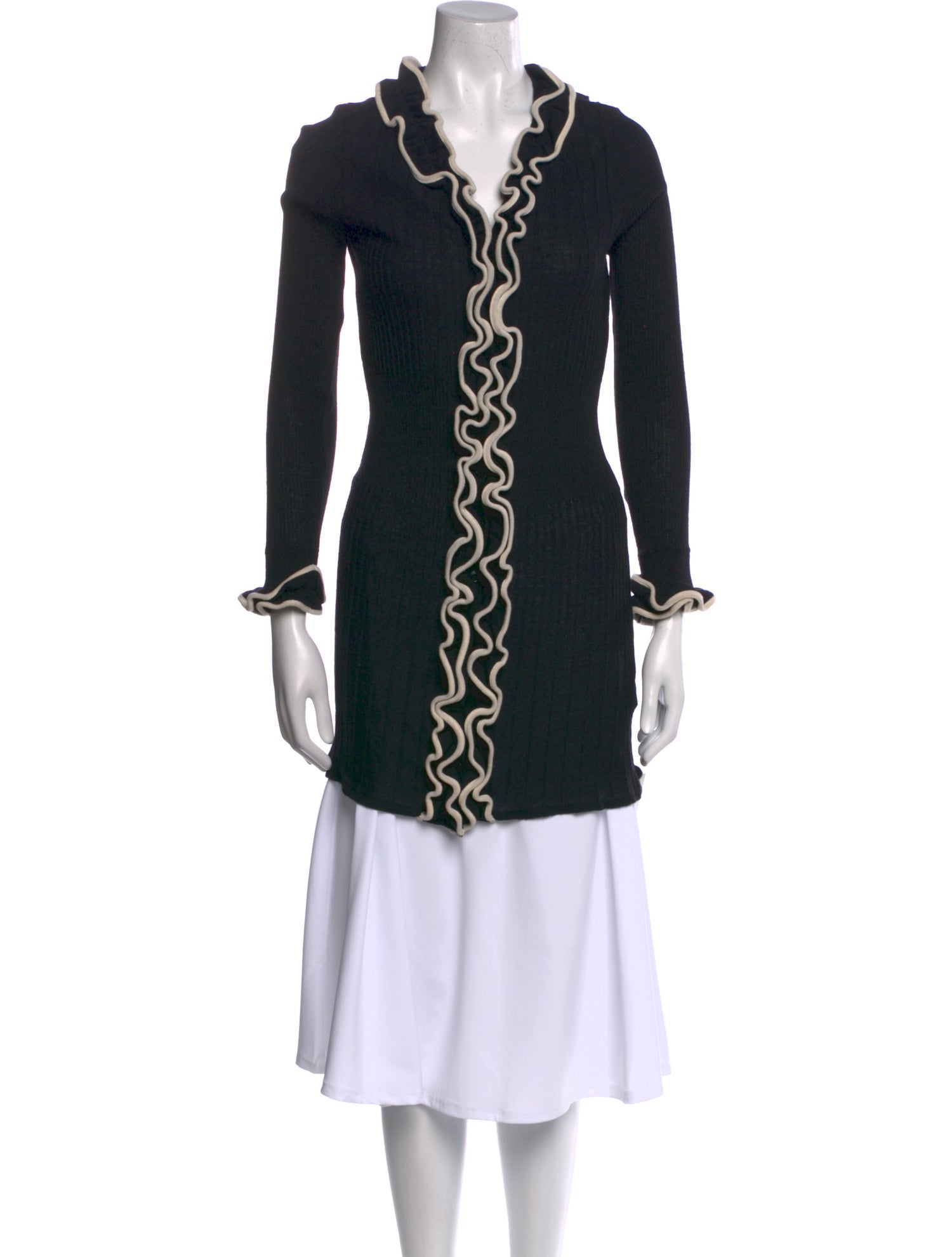 Anne Fontaine Wool Colorblock Pattern Sweater