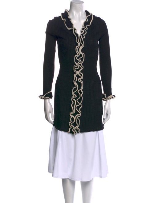 Anne Fontaine Wool Colorblock Pattern Sweater