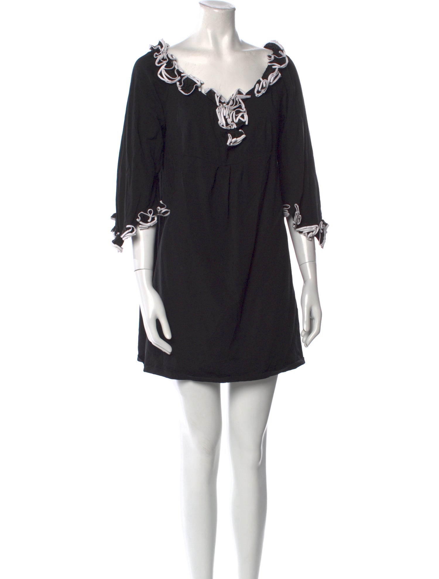 Anne Fontaine V-Neck Mini Dress