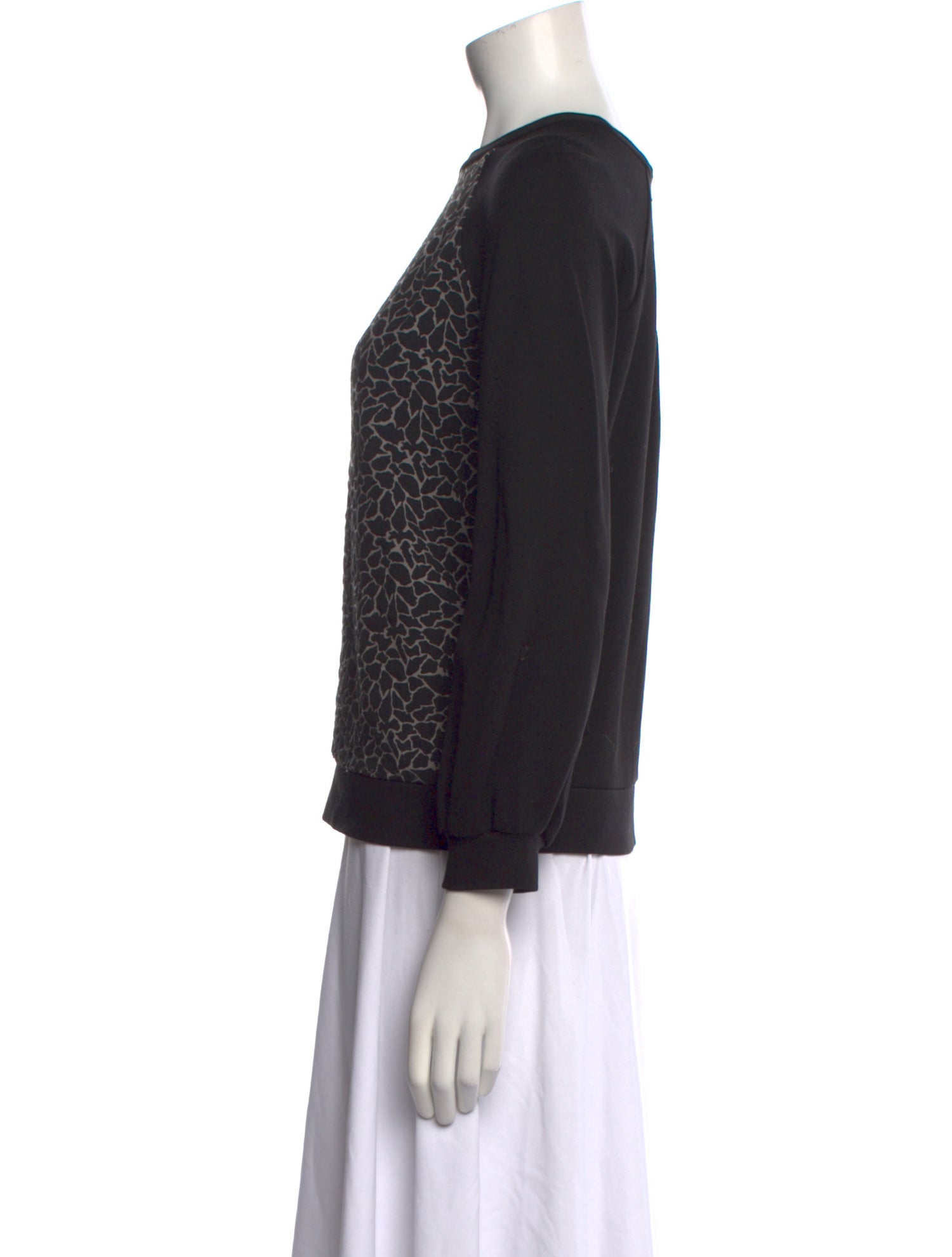 Anne Fontaine Printed Crew Neck Sweatshirt