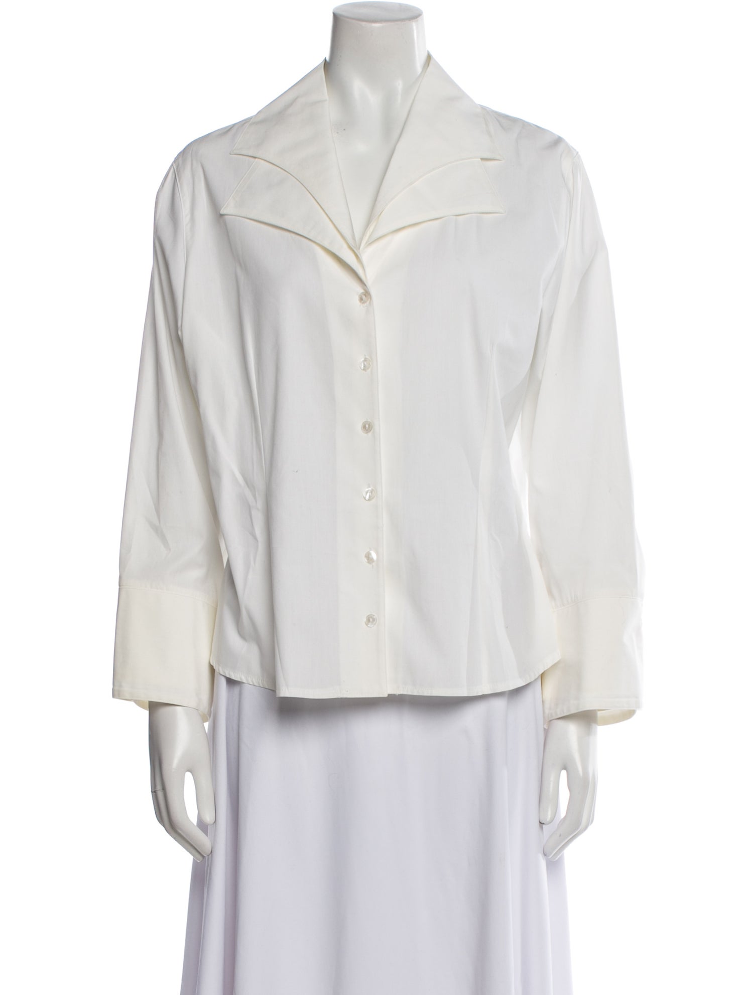Anne Fontaine Long Sleeve Button-Up Top