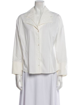 Anne Fontaine Long Sleeve Button-Up Top
