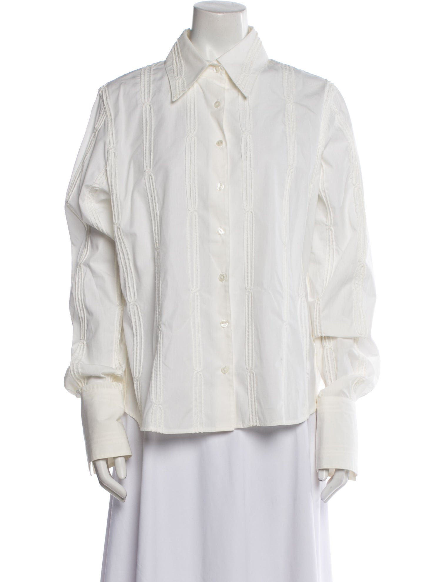 Anne Fontaine Long Sleeve Button-Up Top