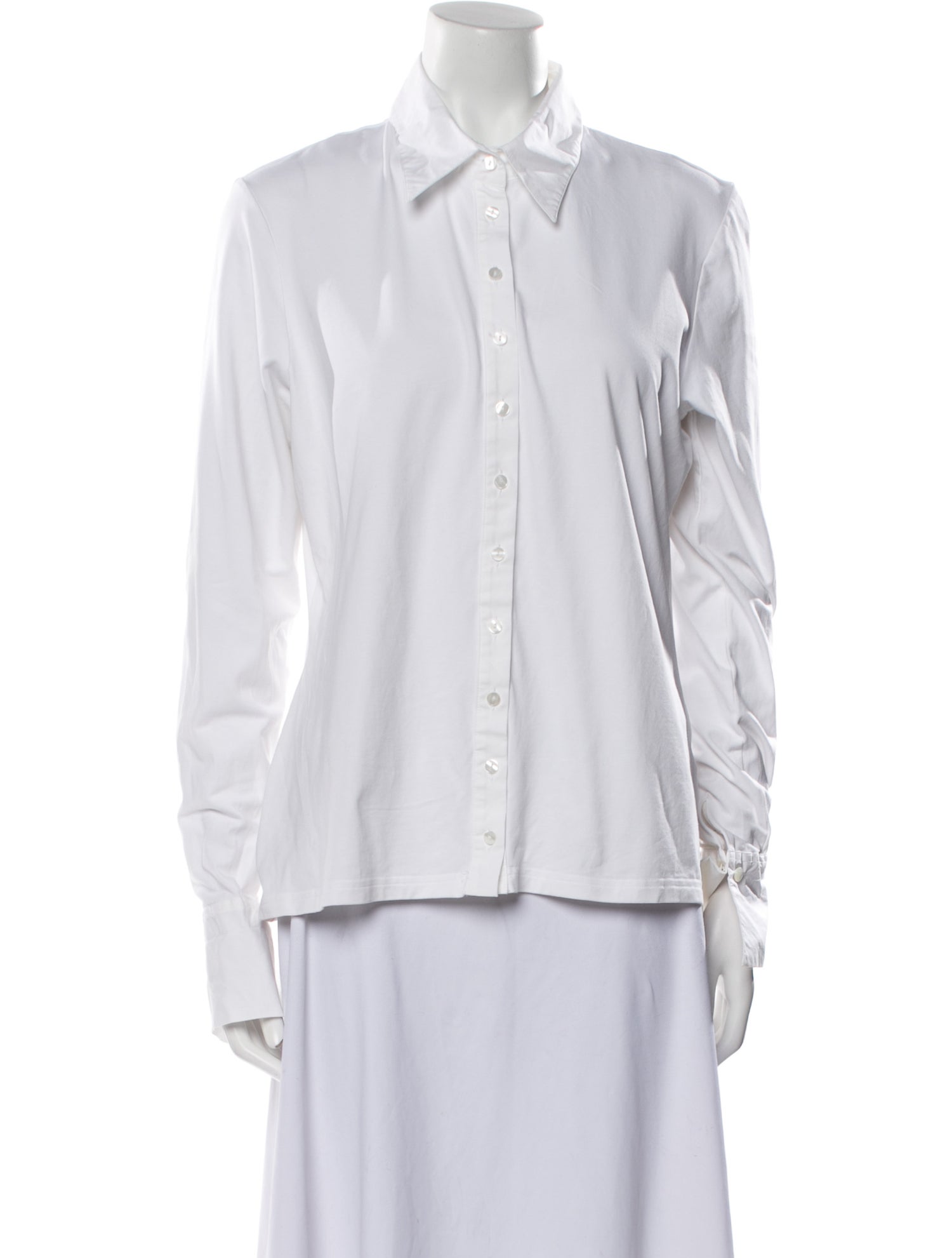 Anne Fontaine Long Sleeve Button-Up Top