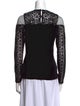 Anne Fontaine Lace Pattern Crew Neck Top