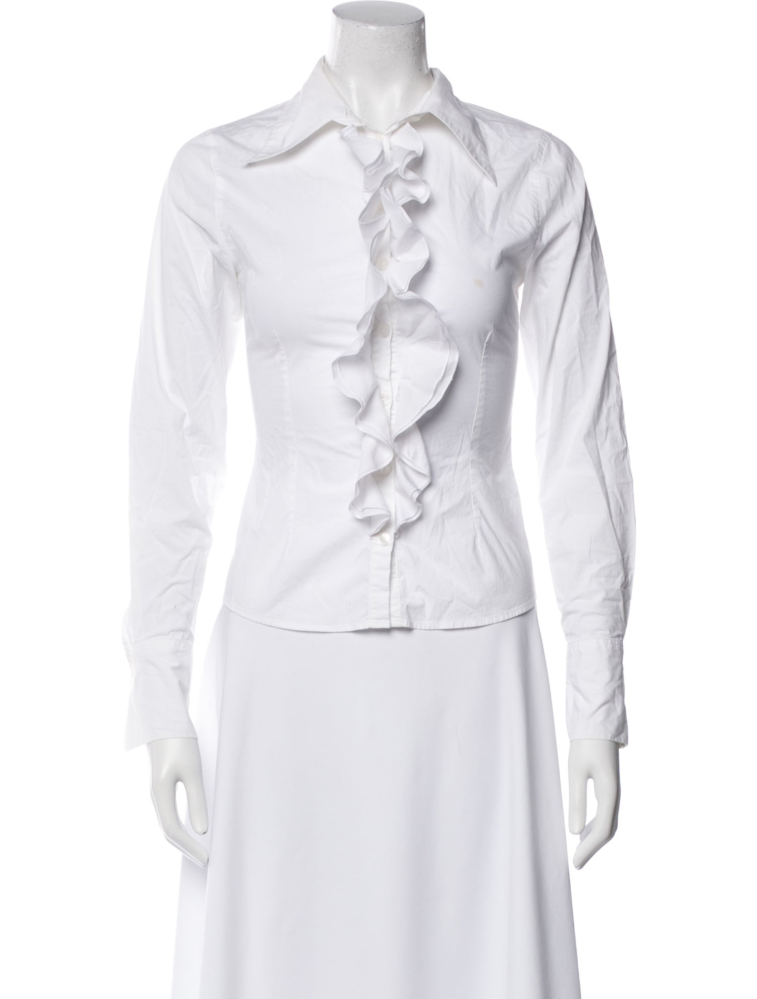 Anne Fontaine Long Sleeve Button-Up Top