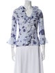 Anne Fontaine Printed V-Neck Blouse