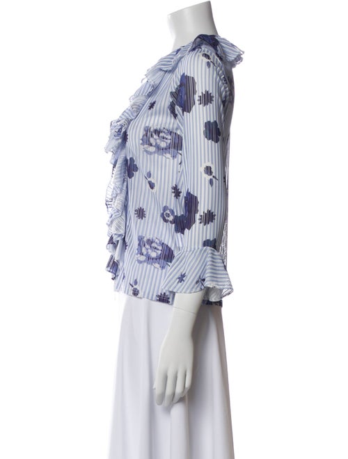 Anne Fontaine Printed V-Neck Blouse