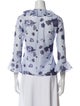Anne Fontaine Printed V-Neck Blouse