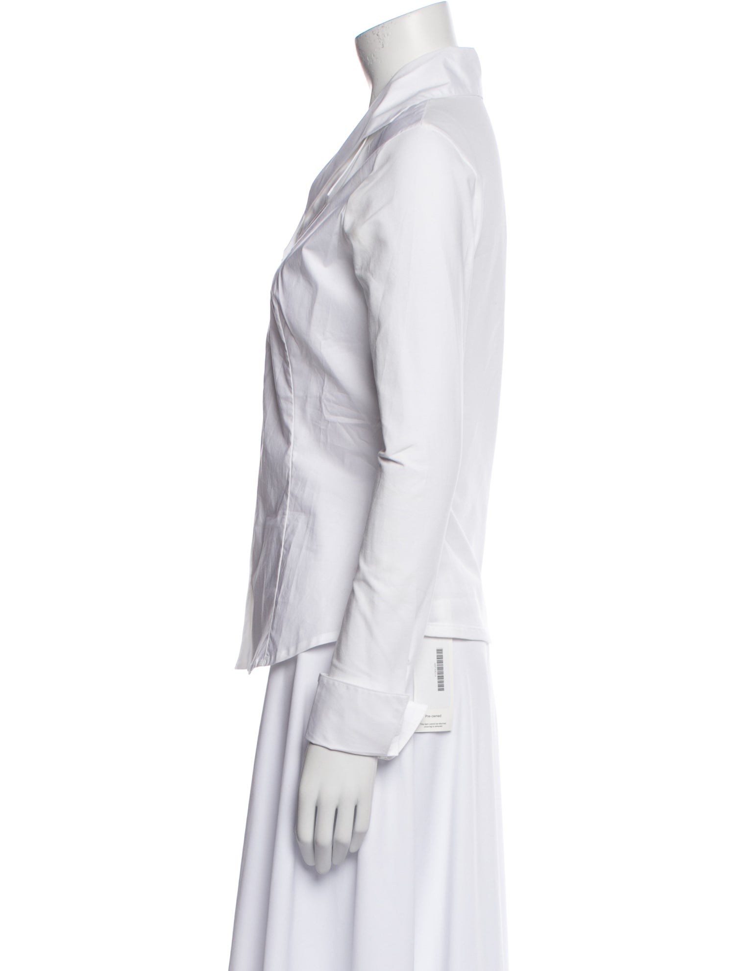 Anne Fontaine Three-Quarter Sleeve Button-Up Top