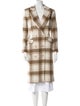Anne Fontaine Wool Plaid Print Peacoat