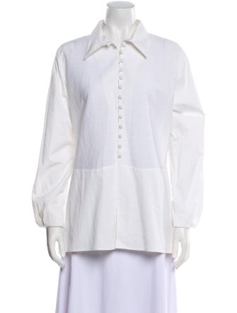 Anne Fontaine Long Sleeve Button-Up Top