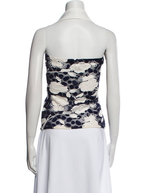 Anne Fontaine Floral Print V-Neck Top