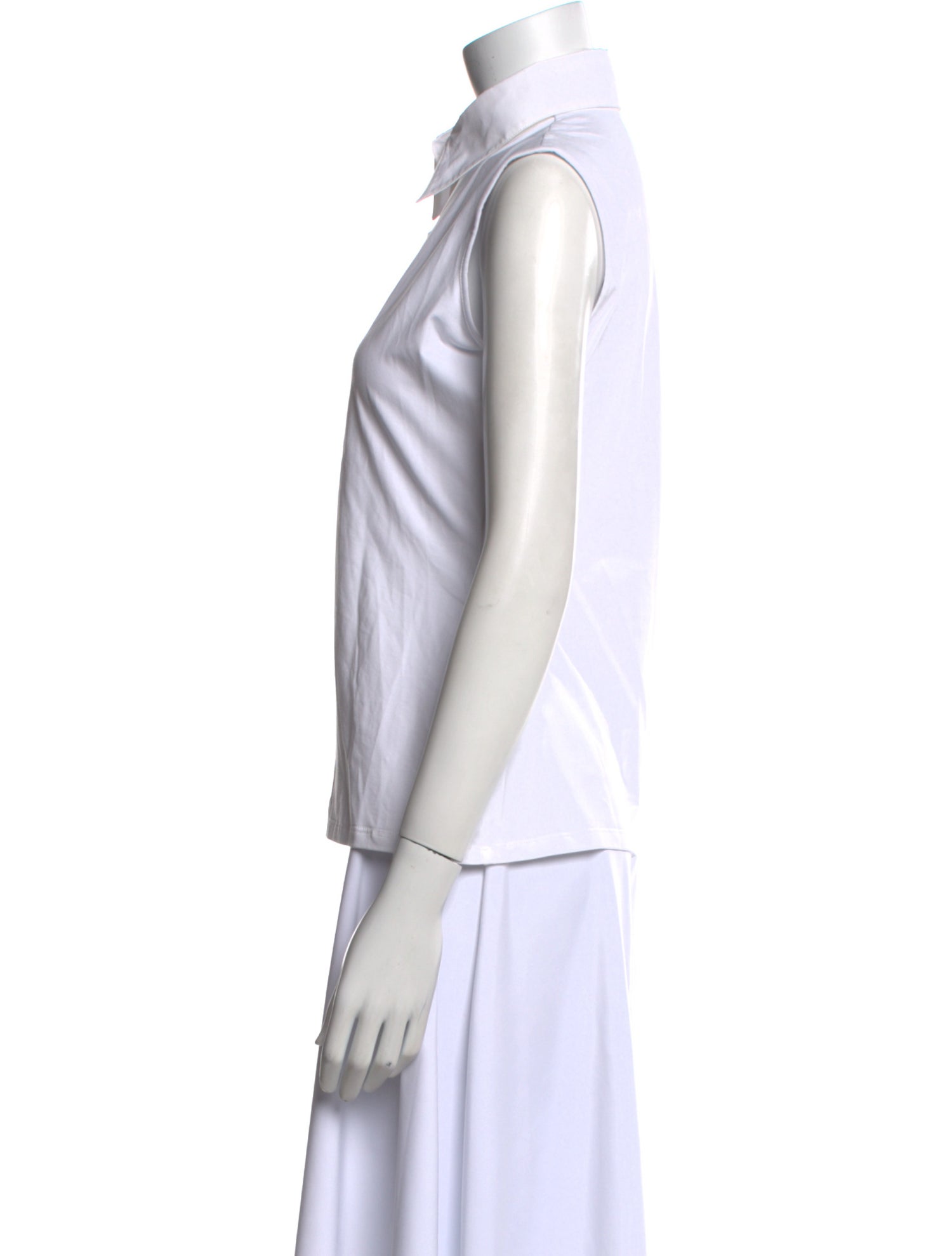 Anne Fontaine Sleeveless Button-Up Top
