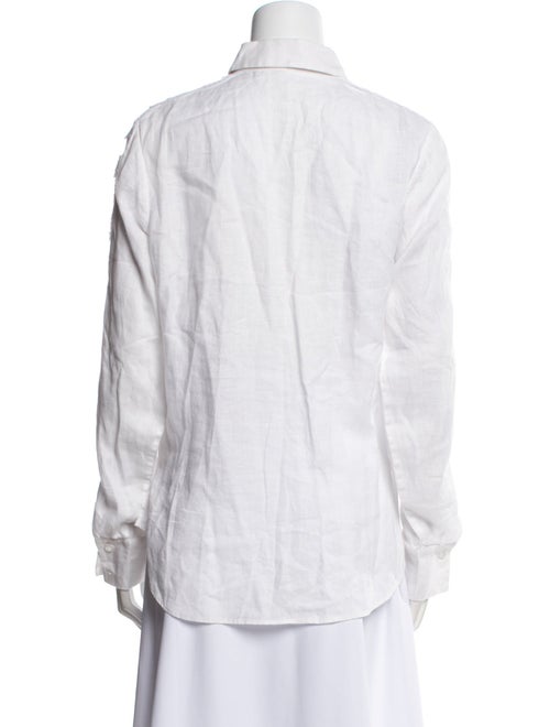 Anne Fontaine Linen Long Sleeve Button-Up Top