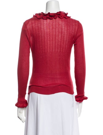 Anne Fontaine V-Neck Long Sleeve Top