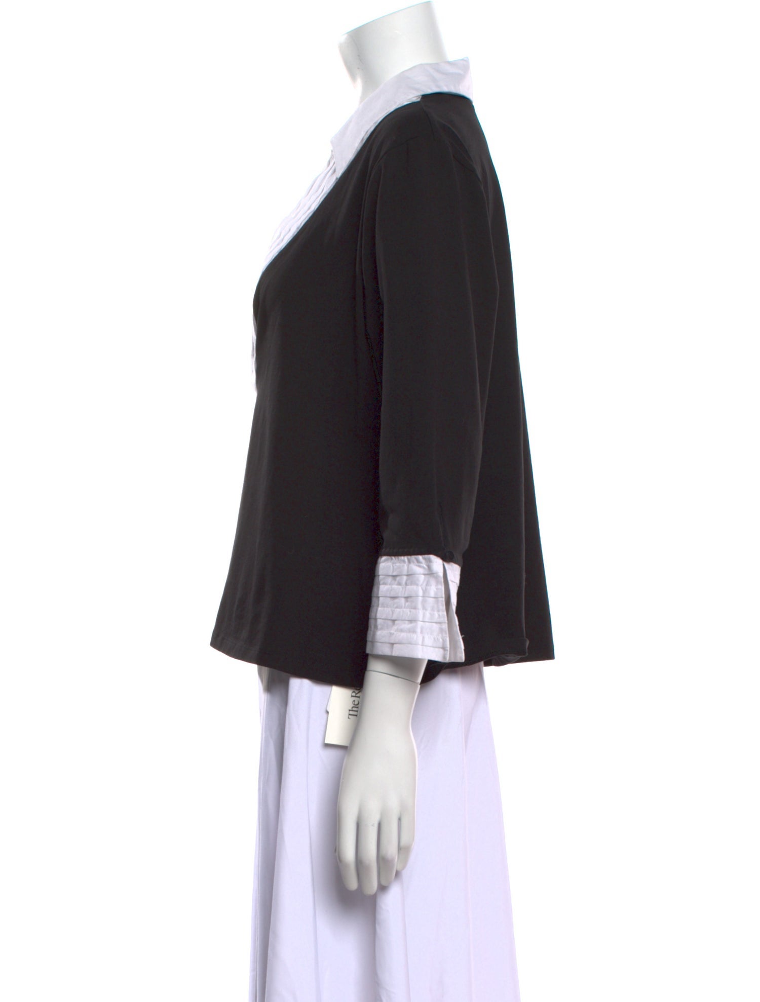 Anne Fontaine Three-Quarter Sleeve Crop Top