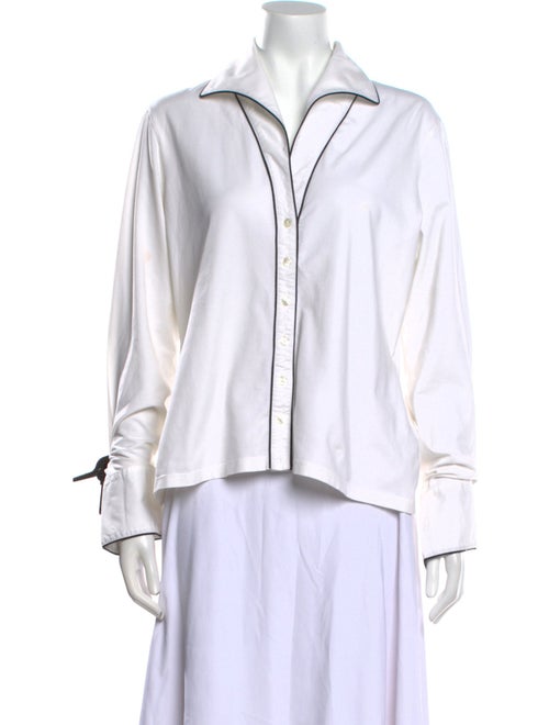 Anne Fontaine Long Sleeve Button-Up Top