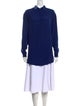 Anne Fontaine Silk Mock Neck Tunic