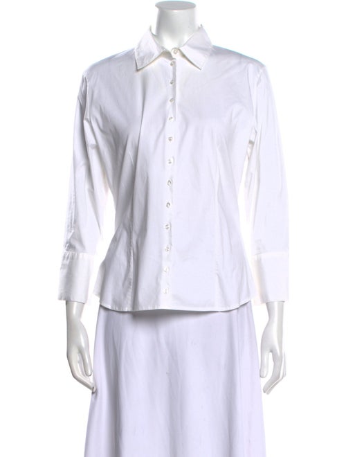 Anne Fontaine Three-Quarter Sleeve Button-Up Top