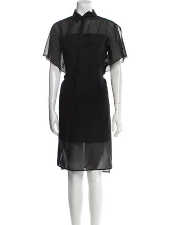 Anne Fontaine Mock Neck Midi Length Dress