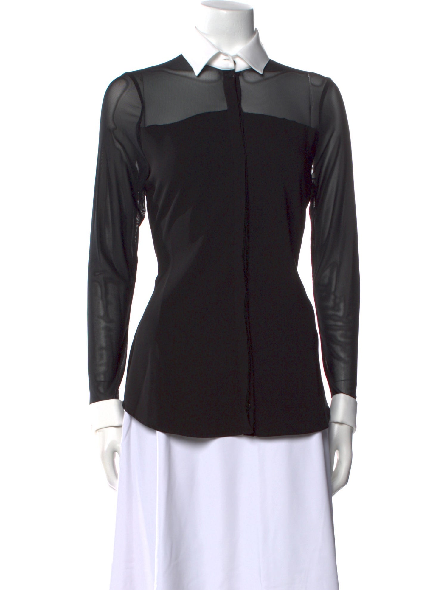 Anne Fontaine Long Sleeve Button-Up Top