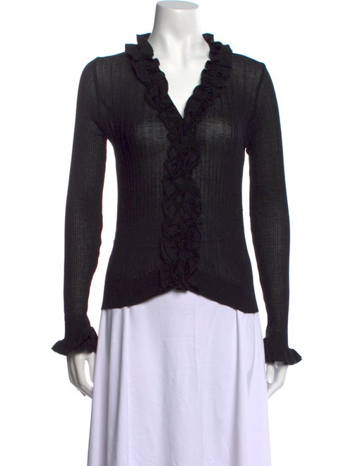 Anne Fontaine V-Neck Long Sleeve Blouse