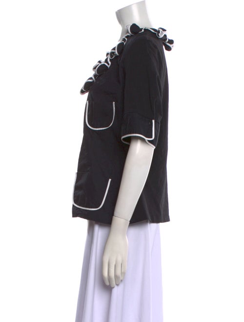 Anne Fontaine Scoop Neck Three-Quarter Sleeve Top