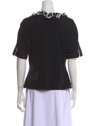 Anne Fontaine Scoop Neck Three-Quarter Sleeve Top