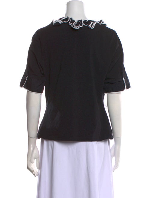 Anne Fontaine Scoop Neck Three-Quarter Sleeve Top