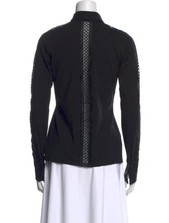 Anne Fontaine Mock Neck Long Sleeve Top