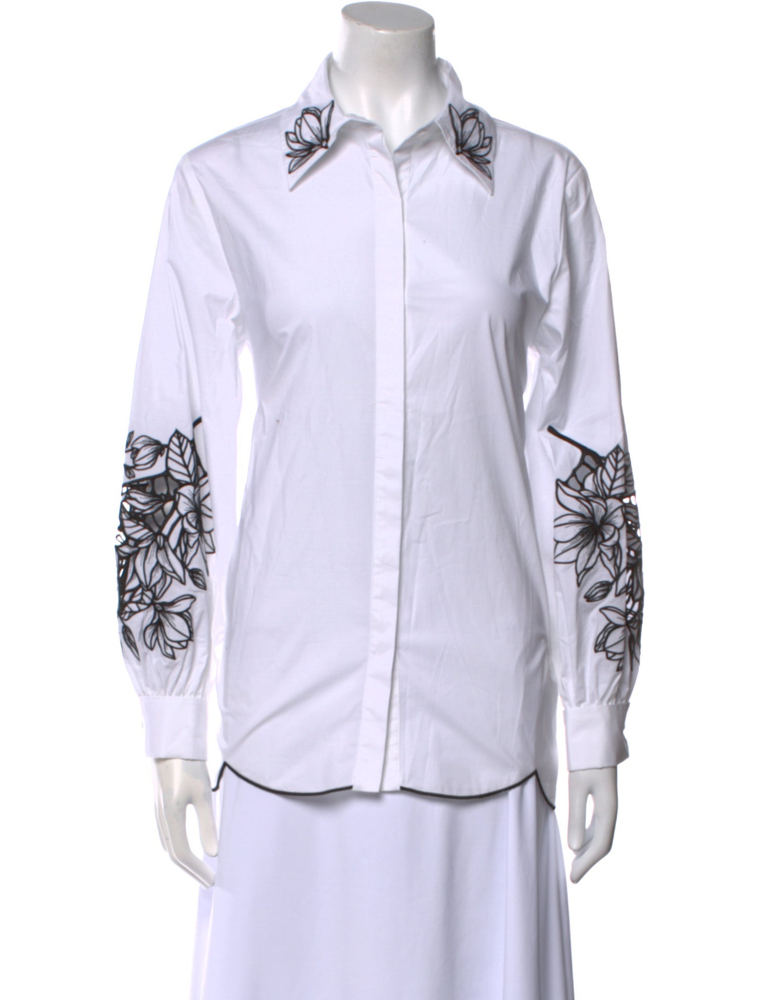 Anne Fontaine Long Sleeve Button-Up Top