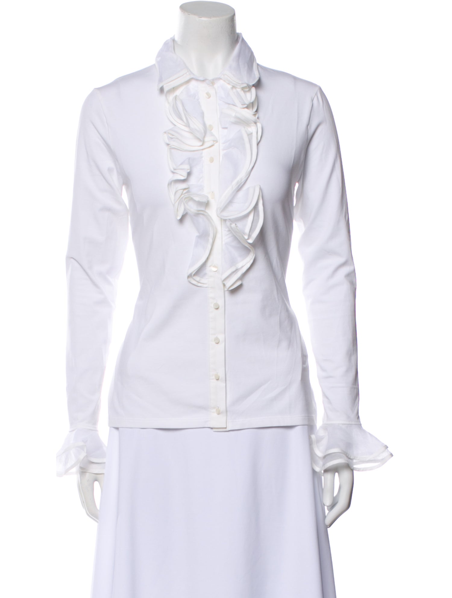 Anne Fontaine Long Sleeve Button-Up Top