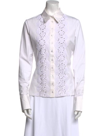 Anne Fontaine Long Sleeve Button-Up Top