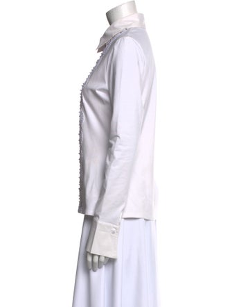 Anne Fontaine Long Sleeve Button-Up Top