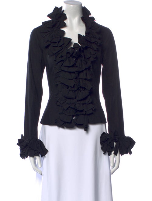 Anne Fontaine V-Neck Long Sleeve Blouse