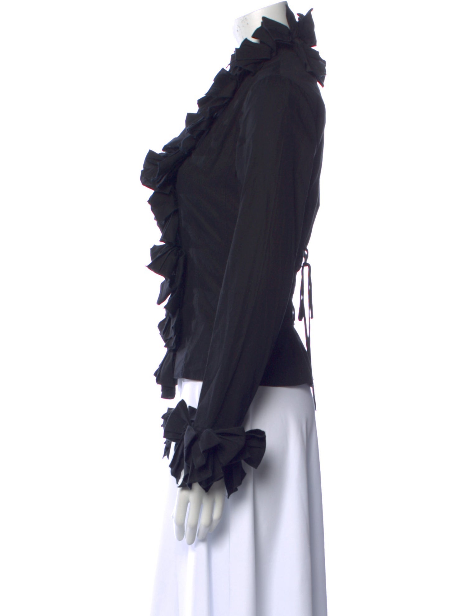 Anne Fontaine V-Neck Long Sleeve Blouse