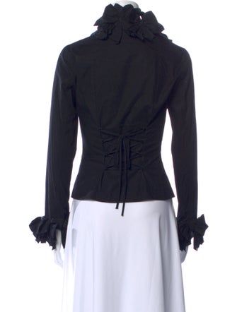 Anne Fontaine V-Neck Long Sleeve Blouse