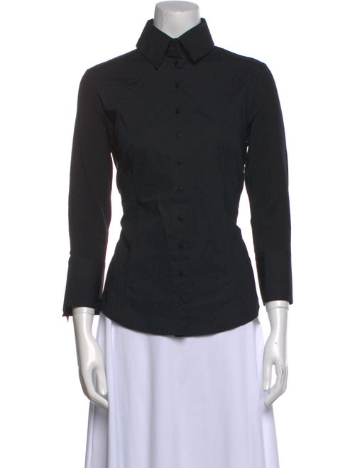 Anne Fontaine Three-Quarter Sleeve Button-Up Top