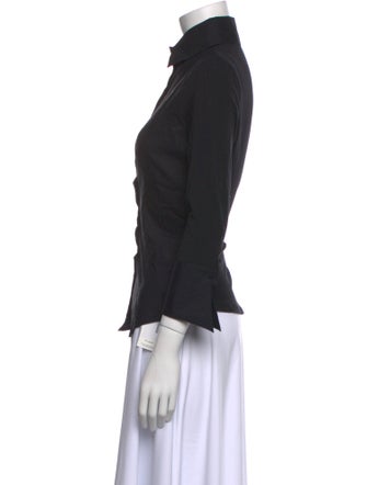 Anne Fontaine Three-Quarter Sleeve Button-Up Top