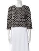 Anne Fontaine Printed Crew Neck Crop Top