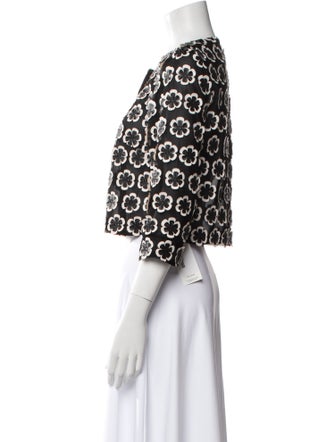 Anne Fontaine Printed Crew Neck Crop Top