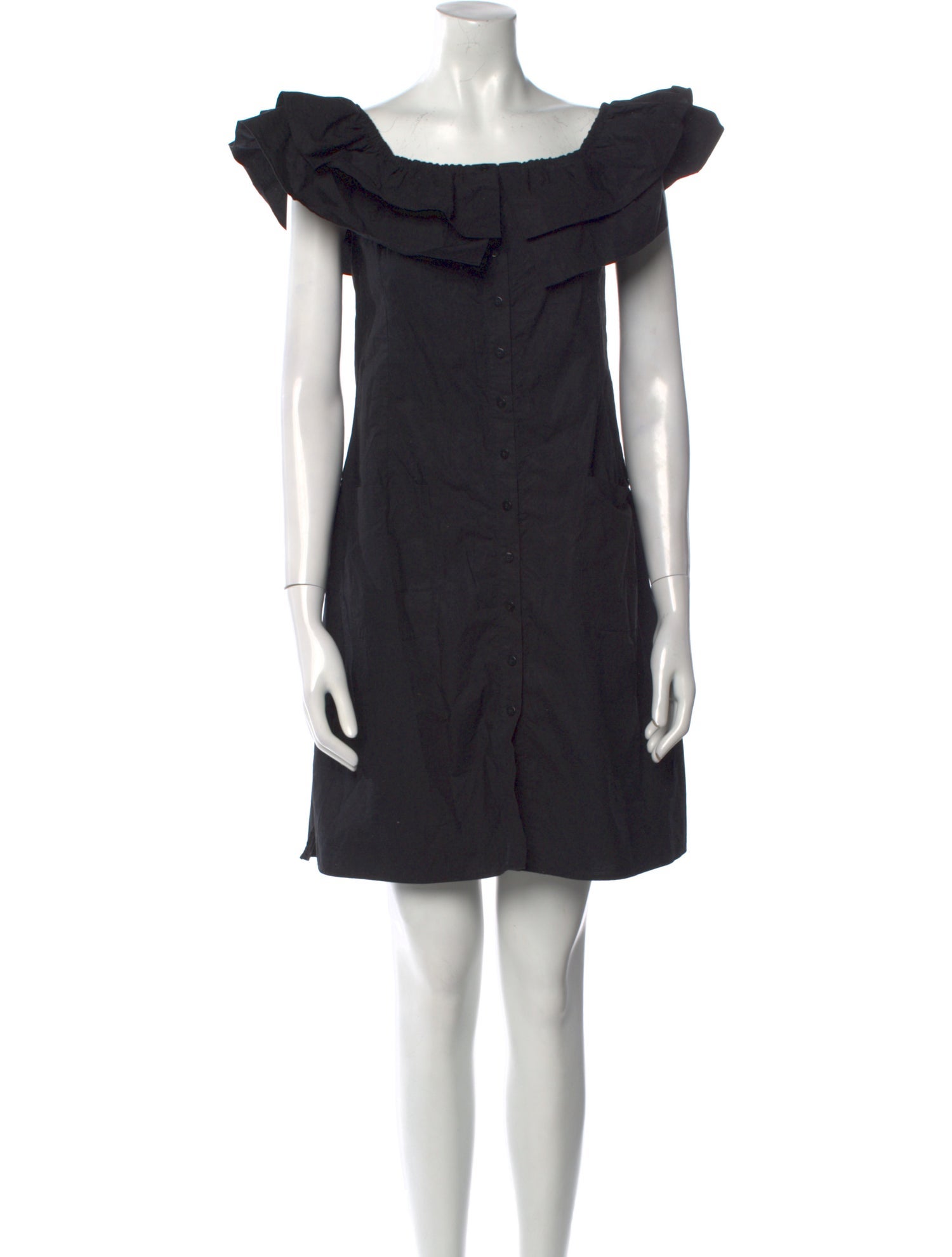 Anne Fontaine Off-The-Shoulder Mini Dress