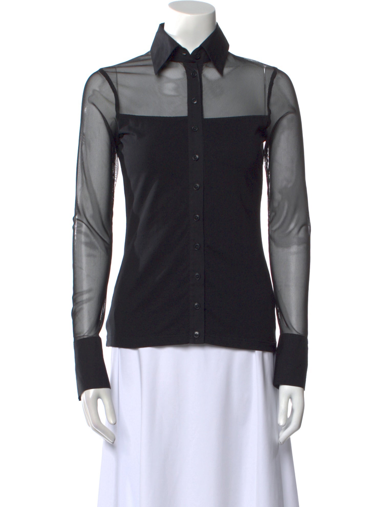 Anne Fontaine Long Sleeve Button-Up Top